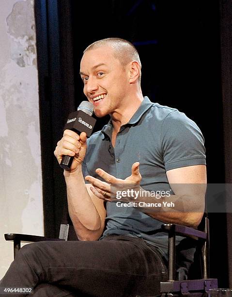 James McAvoy attends AOL BUILD Speaker Series: "Victor Frankenstein" at AOL Studios In New York on November 9, 2015 in New York City.