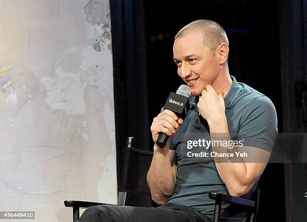 James McAvoy attends AOL BUILD Speaker Series: "Victor Frankenstein" at AOL Studios In New York on November 9, 2015 in New York City.