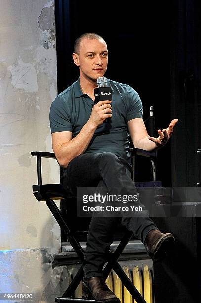 James McAvoy attends AOL BUILD Speaker Series: "Victor Frankenstein" at AOL Studios In New York on November 9, 2015 in New York City.