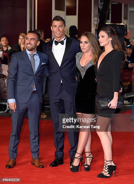 Cristiano Ronaldo and Chloe Green attend the World Premiere of "Ronaldo" at Vue West End on November 9, 2015 in London, England.