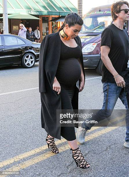 Kim Kardashian is seen on November 09, 2015 in Los Angeles, California.