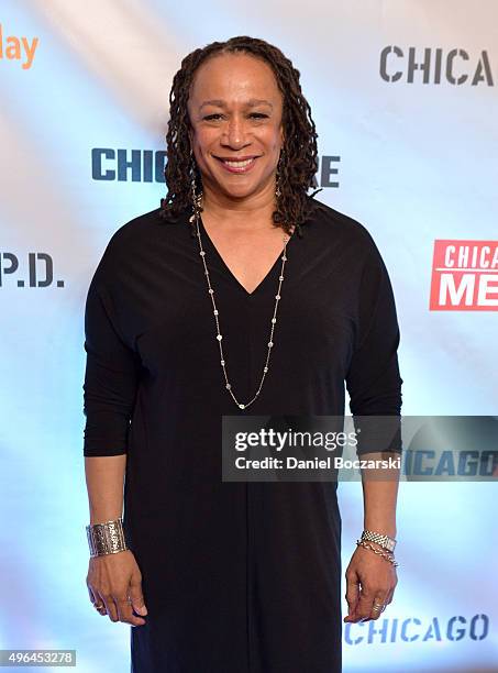 Actress S. Epatha Merkerson attends a premiere party for NBC's 'Chicago Fire', 'Chicago P.D.' and 'Chicago Med' at STK Chicago on November 9, 2015 in...