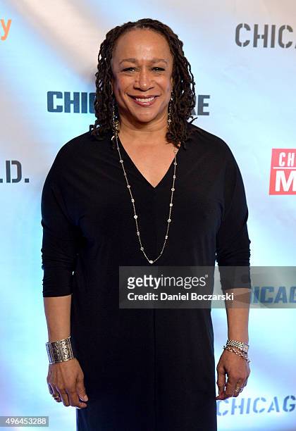 Actress S. Epatha Merkerson attends a premiere party for NBC's 'Chicago Fire', 'Chicago P.D.' and 'Chicago Med' at STK Chicago on November 9, 2015 in...