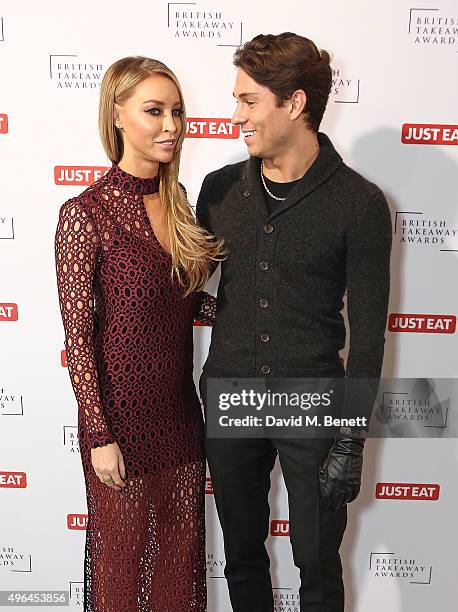 Lauren Pope and Joey Essex arrive at the British Takeaway Awards, in association with JUST EAT at The Savoy Hotel on November 9, 2015 in London,...