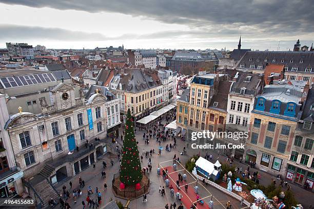 the grand place in lille - lille_france photos et images de collection