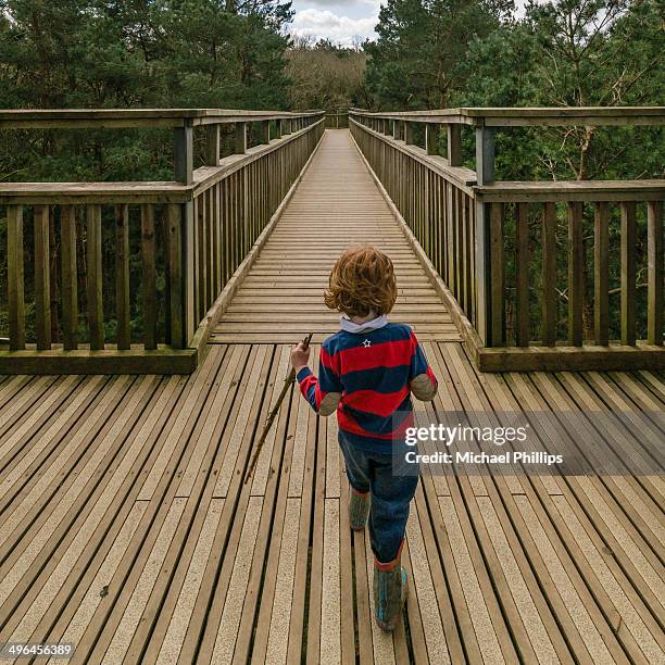 bridge runner (colour) - michael virtue stock pictures, royalty-free photos & images