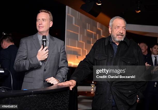 Entertainment chairman Robert Greenblatt and Executive Producer Dick Wolf attend the premiere party for NBC's 'Chicago Fire', 'Chicago P.D.' and...