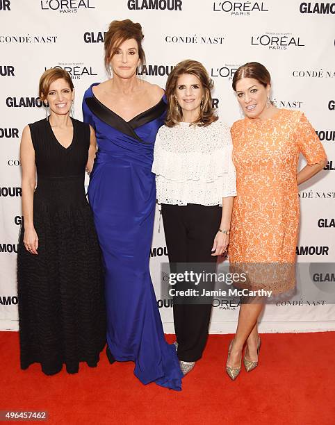Glamour editor-in-chief Cindi Leive, Caitlyn Jenner, L'Oreal Paris President Karen Fondu, and Glamour Publisher Connie Anne Phillips attend 2015...