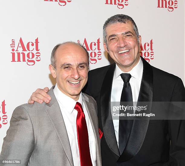 Stephen De Rosa and Paul Fontana attend the 2015 Acting Company Fall Gala at Capitale on November 9, 2015 in New York City.