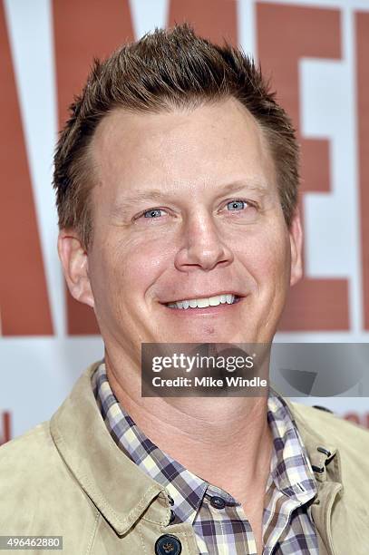 Former professional baseball player Geoff Blum attends the premiere of Clarius Entertainment's "My All American" at The Grove on November 9, 2015 in...