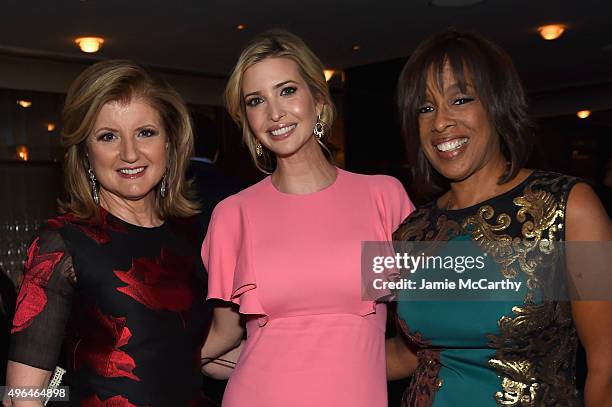 Arianna Huffington, Ivanka Trump and Gayle King attend the 2015 Glamour Women of The Year Awards dinner hosted by Cindi Leive at The Rainbow Room on...