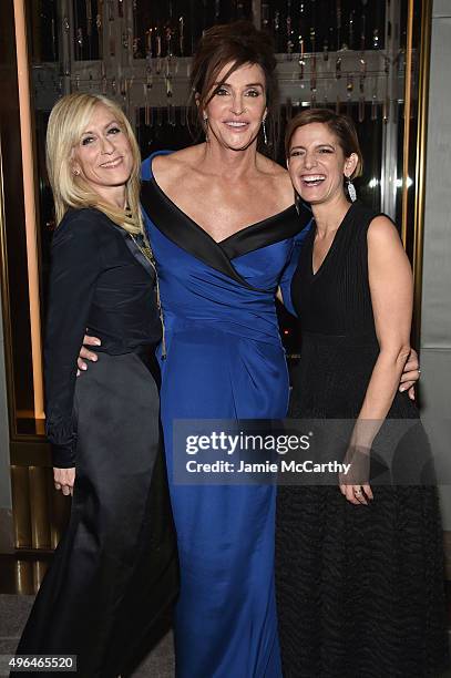 Judith Light, Caitlyn Jenner and Cindi Leive attend the 2015 Glamour Women of The Year Awards dinner hosted by Cindi Leive at The Rainbow Room on...