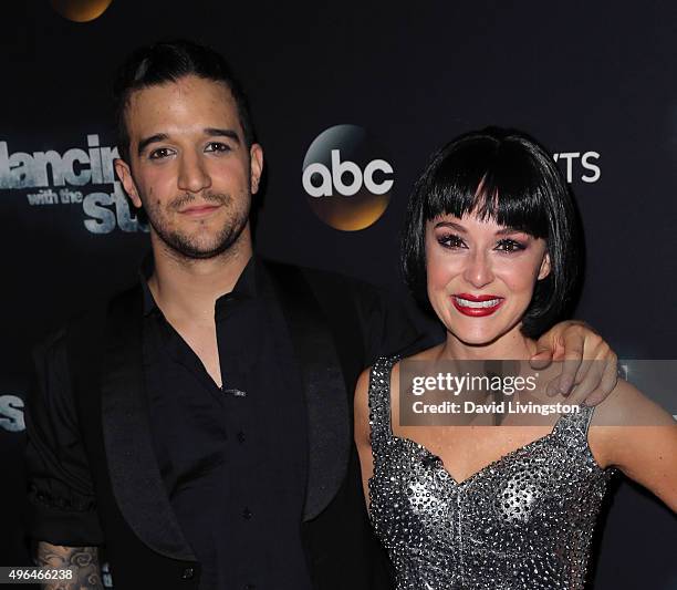 Actress Alexa PenaVega and dancer/TV personality Mark Ballas attend 'Dancing with the Stars' Season 21 at CBS Television City on November 9, 2015 in...