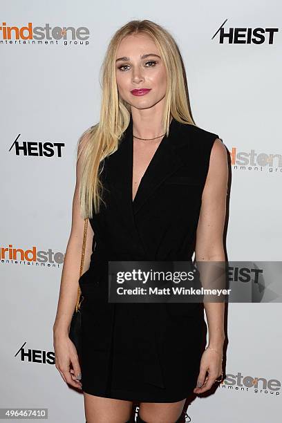 Actress Alyssa Julya Smith arrives at the screening of Lionsgate's "Heist" at Sundance Cinemas on November 9, 2015 in West Hollywood, California.