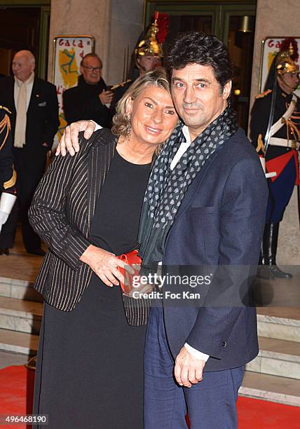 Camille Madinier and Bruno Madinier attend '23rd Gala Pour L'Espoir 2015' Auction Show To Benefit Against Cancer Associations at Theatre des Champs...