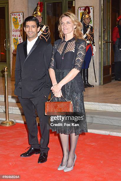 Actors Salim Kechiouche and Olivia Cote attend '23rd Gala Pour L'Espoir 2015' Auction Show To Benefit Against Cancer Associations at Theatre des...