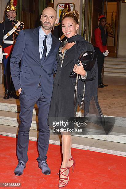 Jerome Jakubiak and Indra attend '23rd Gala Pour L'Espoir 2015' Auction Show To Benefit Against Cancer Associations at Theatre des Champs Elysees on...
