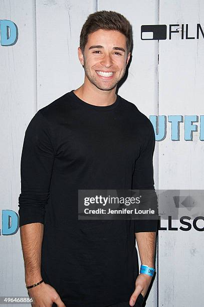 Musician Jake Miller arrives at the Fullscreen Films presents the premiere of "The Outfield" at AMC CityWalk Stadium 19 at Universal Studios...