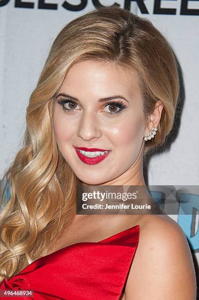 Actress Caroline Sunshine arrives at the Fullscreen Films presents the premiere of "The Outfield" at AMC CityWalk Stadium 19 at Universal Studios...