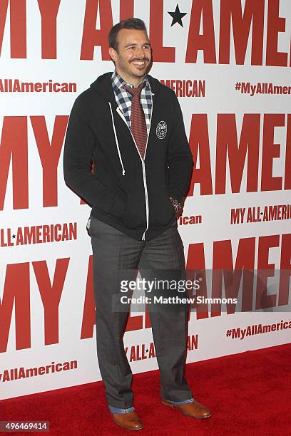 Actor Charlie Ebersol attends the premiere of Clarius Entertainment's "My All American" at The Grove on November 9, 2015 in Los Angeles, California.