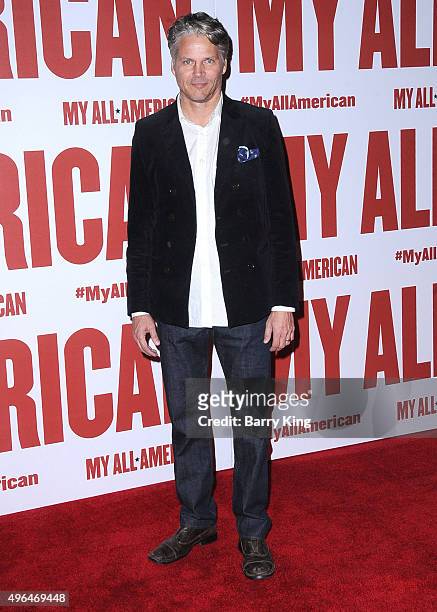Actor Michael Reilly Burke attends the Premiere Of Clarius Entertainment's 'My All American' at The Grove on November 9, 2015 in Los Angeles,...