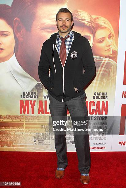 Producer Charlie Ebersol attends the premiere of Clarius Entertainment's "My All American" at The Grove on November 9, 2015 in Los Angeles,...