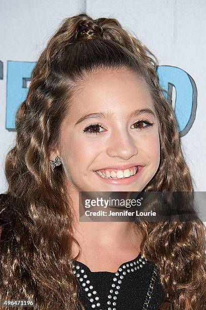 Mackenzie Ziegler arrives at the Fullscreen Films presents Premiere of "The Outfield" at AMC CityWalk Stadium 19 at Universal Studios Hollywood on...