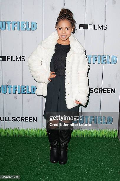 Asia Monet Ray arrives at the Fullscreen Films presents Premiere of "The Outfield" at AMC CityWalk Stadium 19 at Universal Studios Hollywood on...