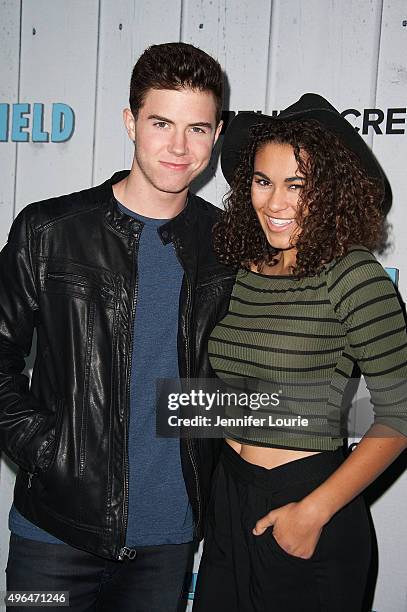Alex Reininga and Alivia Latimer arrives at the Fullscreen Films presents Premiere of "The Outfield" at AMC CityWalk Stadium 19 at Universal Studios...