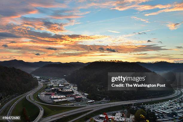 The town of Pikeville is woven into the valleys of eastern Kentucky coal country of Pike County on Friday, November 2015, in Pikeville, KY. In this...