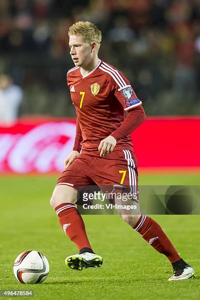 Kevin de Bruyne of Belgium during the UEFA EURO 2016 qualifying match between Belgium and Cyprus on March 28, 2015 at the Koning Boudewijn stadium in...