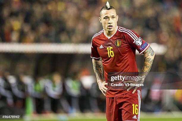 Radha Nainggolan of Belgium during the UEFA EURO 2016 qualifying match between Belgium and Cyprus on March 28, 2015 at the Koning Boudewijn stadium...