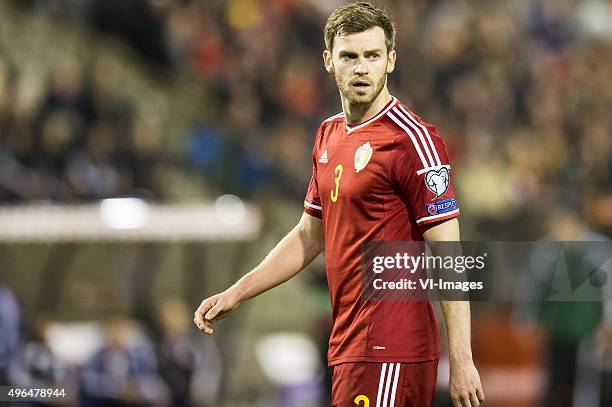 Nicolas Lombaerts of Belgium during the UEFA EURO 2016 qualifying match between Belgium and Cyprus on March 28, 2015 at the Koning Boudewijn stadium...