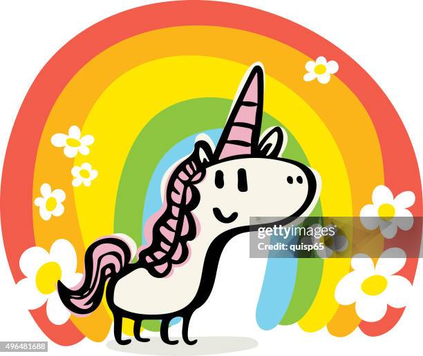 ilustraciones, imágenes clip art, dibujos animados e iconos de stock de feliz unicorn garabato - unicorn