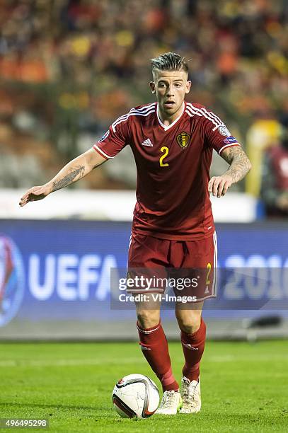 Toby Alderweireld of Belgium during the UEFA EURO 2016 qualifying match between Belgium and Cyprus on March 28, 2015 at the Koning Boudewijn stadium...