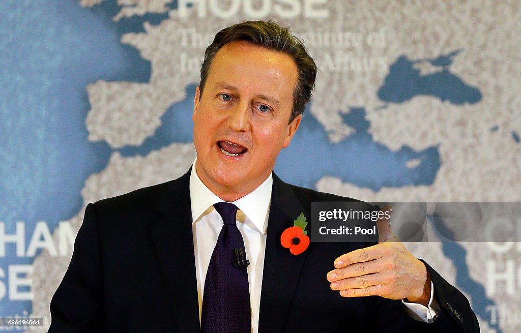 David Cameron Gives A Speech On EU Reform