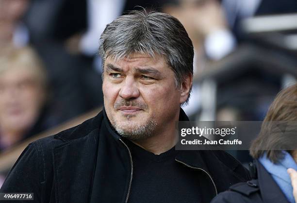 David Douillet attends the French Ligue 1 match between Paris Saint-Germain and Toulouse FC at Parc des Princes stadium on November 7, 2015 in Paris,...