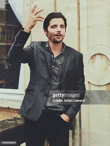 Actor Raphael Personnaz is photographed for Self Assignment on October 5, 2015 in Namur, Belgium.