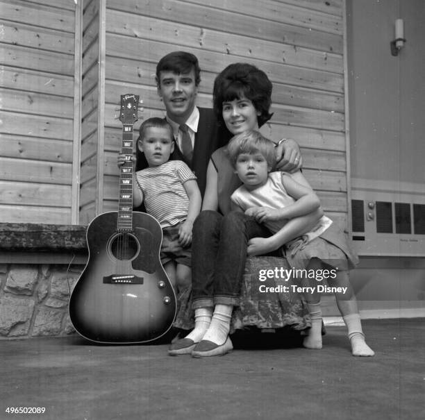 Singer Marty Wilde with his wife Joyce and children, Ricky and Kim Wilde, October 20th 1964.
