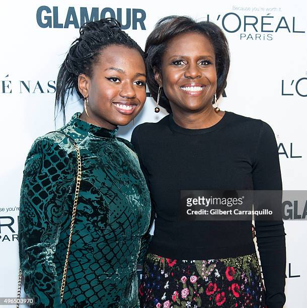 Leila Roker and mother Journalist Deborah Roberts attend Glamour's 25th Anniversary Women Of The Year Awards at Carnegie Hall on November 9, 2015 in...