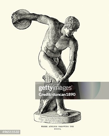 Ancient Greek Athlete throwing the Discus Ancient Greek Athlete throwing the Discus