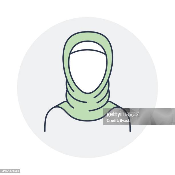 ilustrações de stock, clip art, desenhos animados e ícones de muçulmana lady - hijab