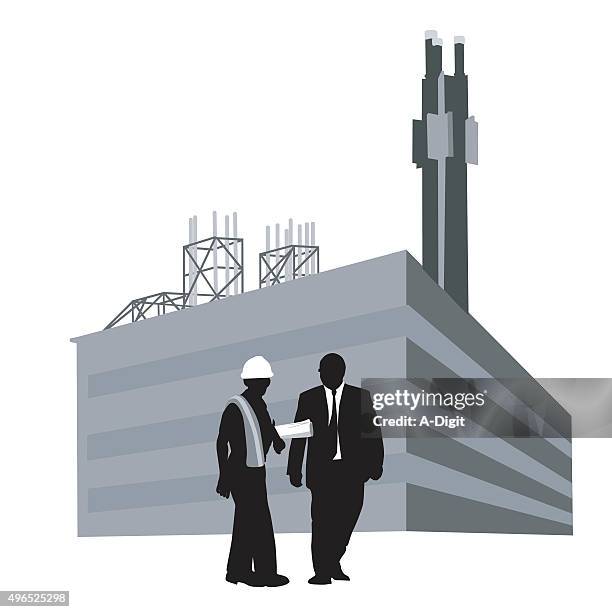 engineer businessman - reflective clothing stock illustrations