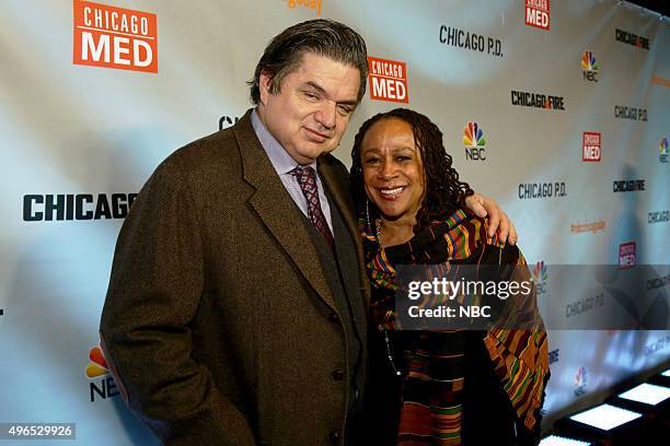 Chicago Celebration Party" -- Pictured: Oliver Platt and S. Epatha Merkerson, "Chicago Med" at STK Chicago on November 9, 2015 --