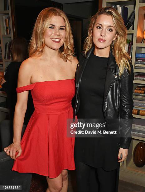 Madeleine Shaw and Caggie Dunlop attend a private dinner hosted by Millie Mackintosh to celebrate the launch of her AW15 collection at Pont St...