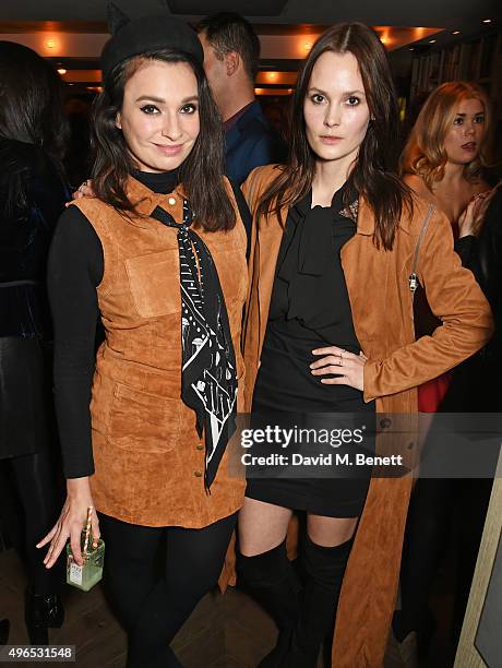Gizzi Erskine and Charlotte de Carle attend a private dinner hosted by Millie Mackintosh to celebrate the launch of her AW15 collection at Pont St...