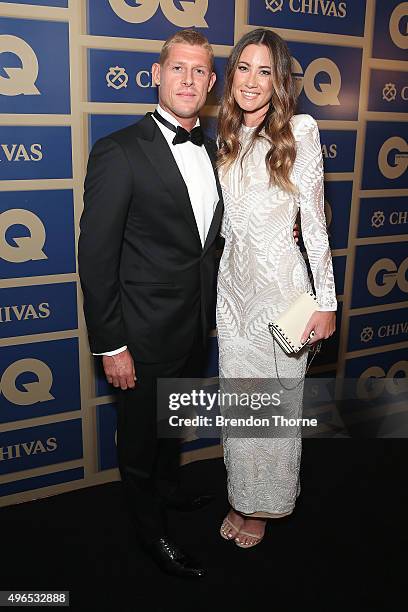 Mick Fanning and Carissa Fanning arrives ahead of the 2015 GQ Men Of The Year Awards on November 10, 2015 in Sydney, Australia.