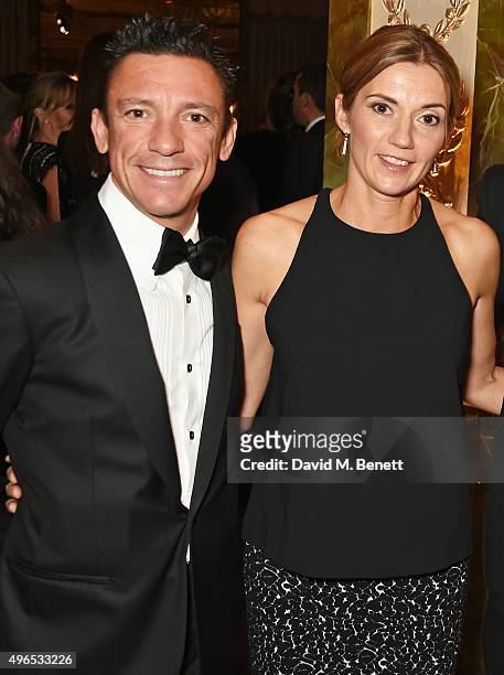 Frankie Dettori and Catherine Dettori attend the 25th Cartier Racing Awards at The Dorchester on November 10, 2015 in London, England.