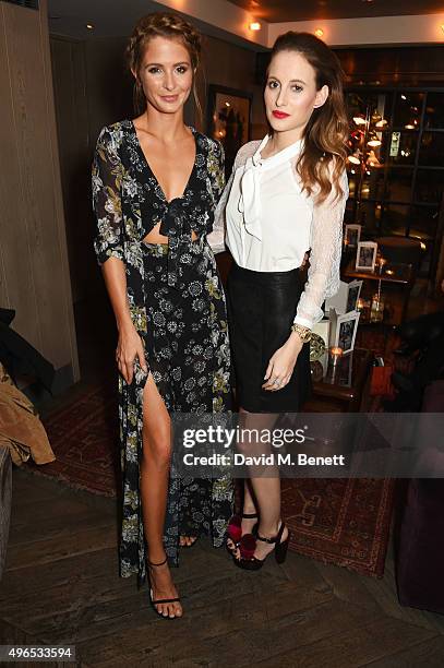 Millie Mackintosh and Rosie Fortescue attend a private dinner hosted by Millie Mackintosh to celebrate the launch of her AW15 collection at Pont St...