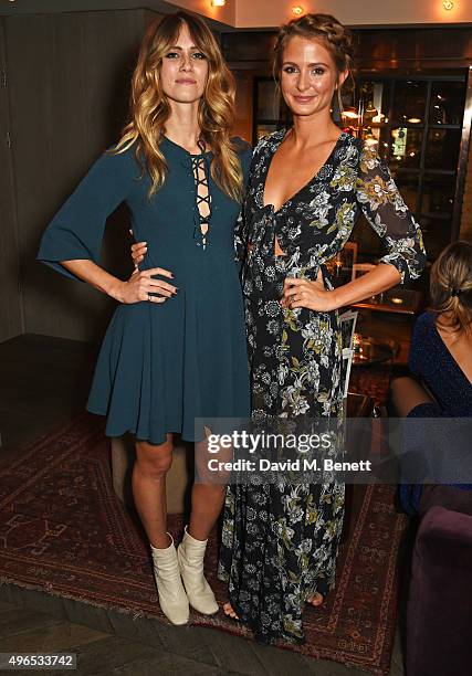 Jade Williams and Millie Mackintosh attend a private dinner hosted by Millie Mackintosh to celebrate the launch of her AW15 collection at Pont St...